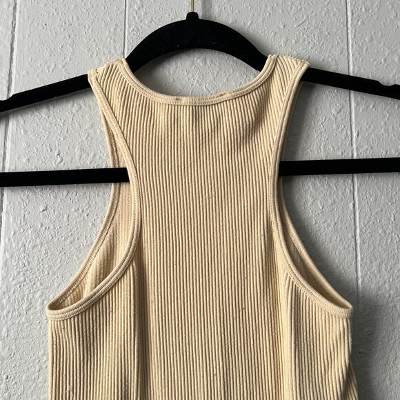 Zara Bodysuit Womens XS Ribbed Stretch Racerback Coquette Capsule Minimalist - Picture 5 of 8